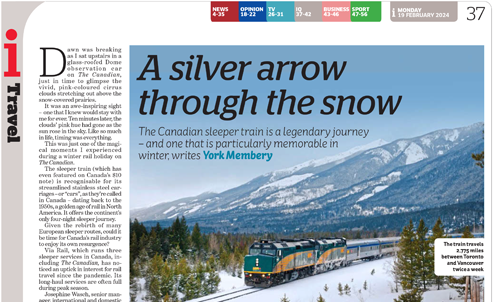 Canadian Rail Story – the i newspaper